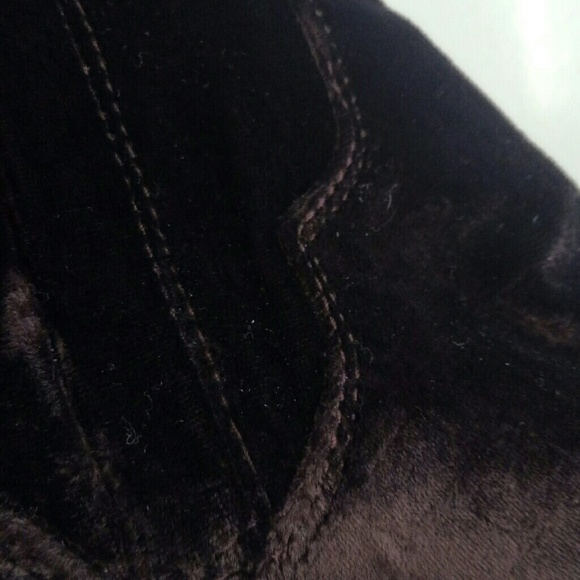 Velvet Dark Brown to Gold Equestrian Boots - Picture 3 of 7